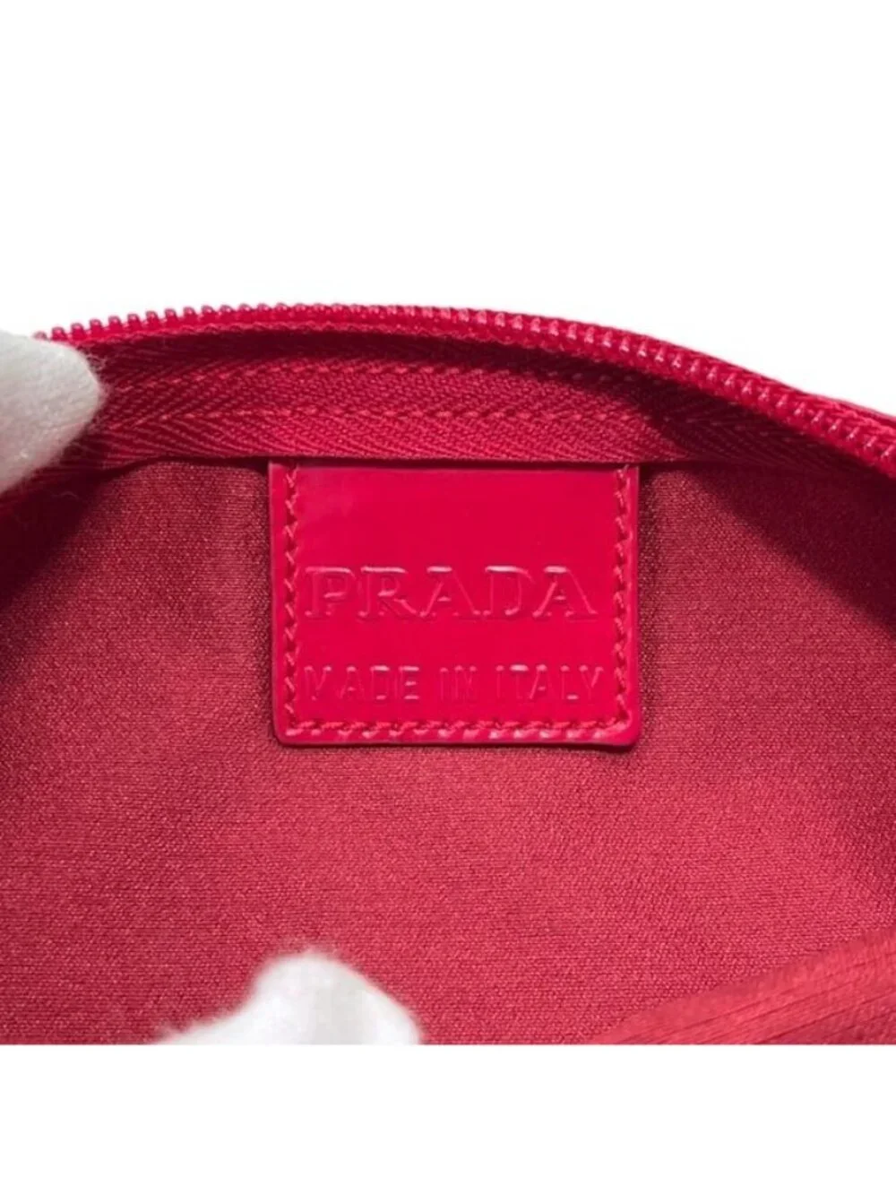 Prada Pouch Case 59 Satin Raso Vermiglio Shocking Pink